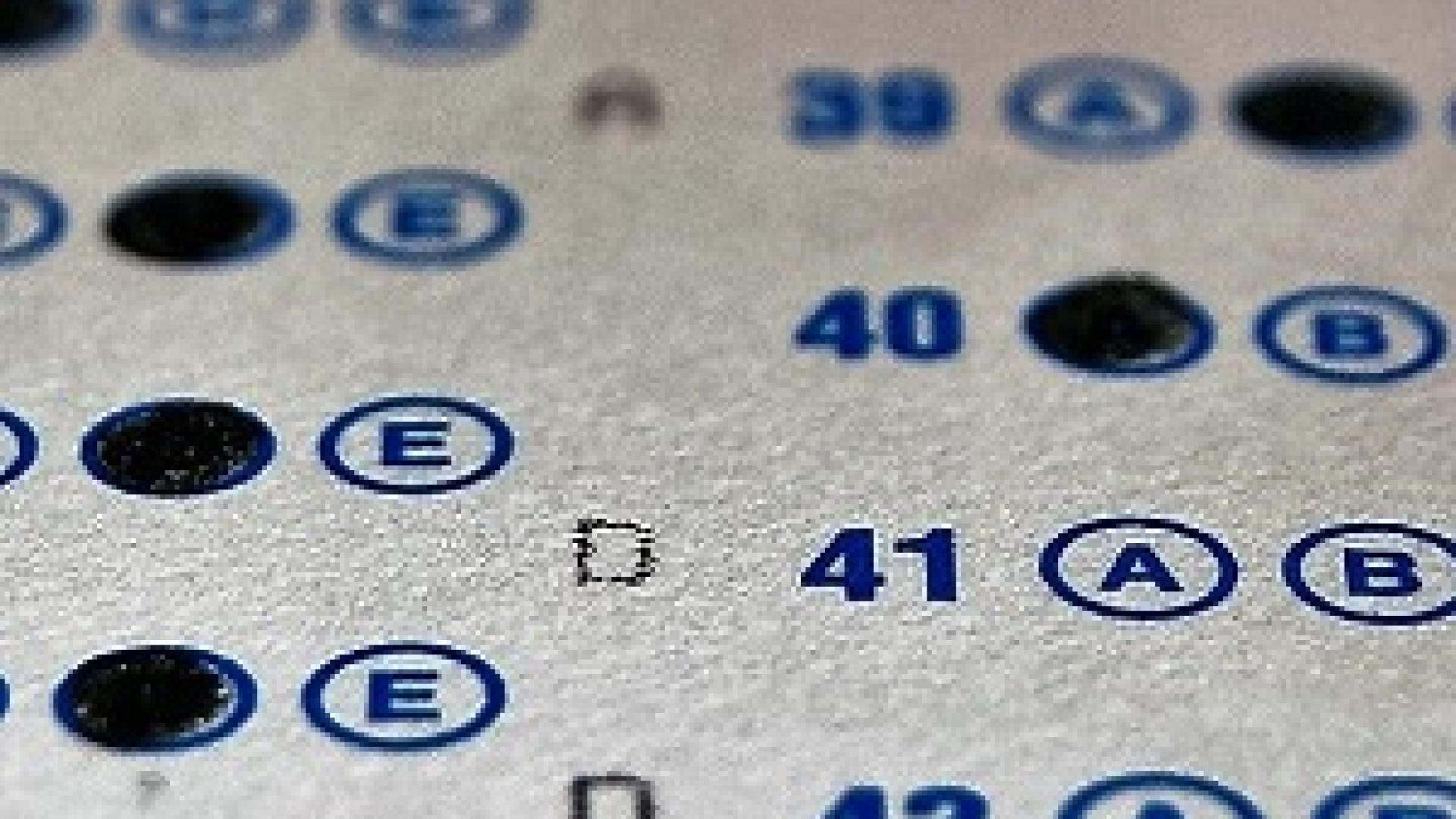 Water Matters - Image of multiple choice answer sheet