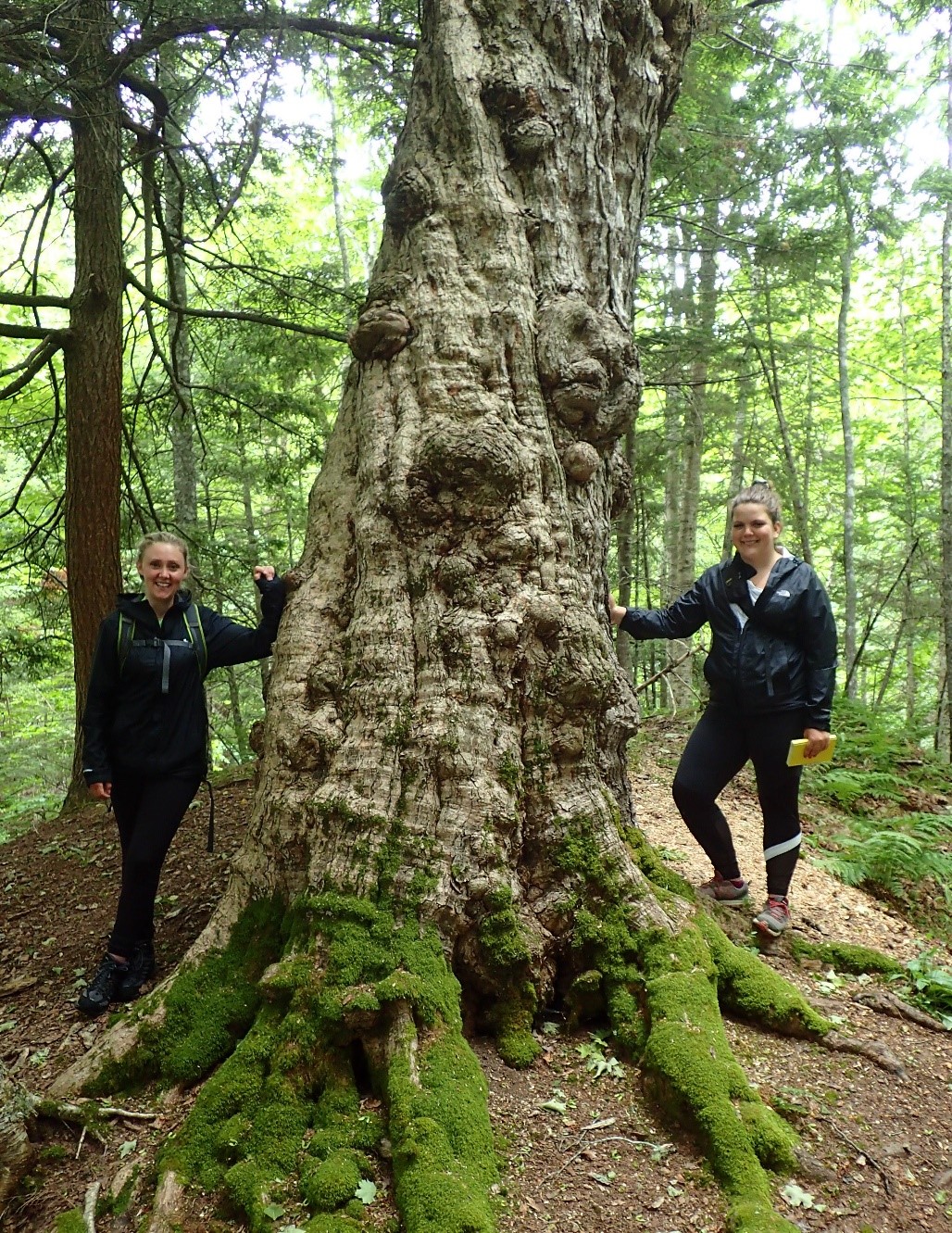 River Institute Geocache Project Team (left to right) Lacey MacDonald (team member) and Cristina Charette (Team Lead) on a recent visit to Chignecto National Wildlife Area, located at the head of the Bay of Fundy near Amherst, Nova Scotia. Credit: River Institute 
