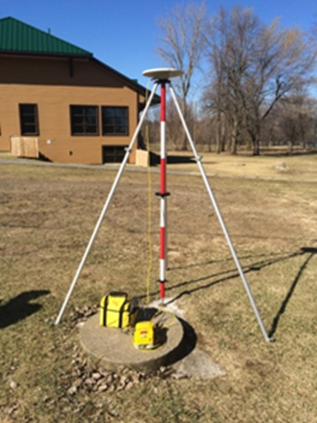Survey equipment for datum corrections. Credit: Robert Flynn, USGS