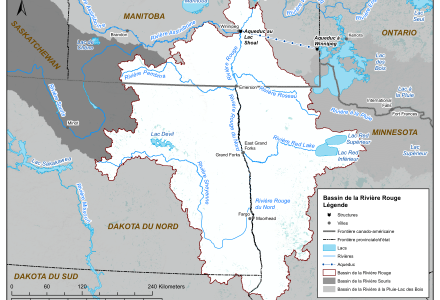 Carte du bassin de la Rivière Rouge