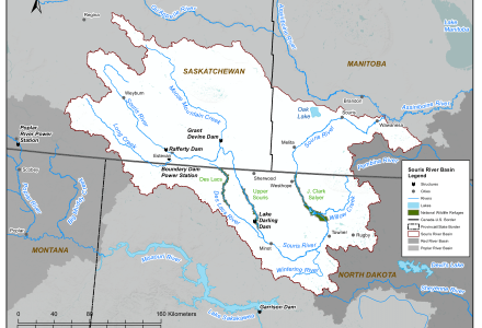 Souris River basin map