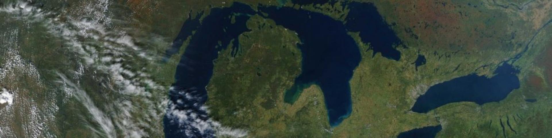Great Lakes seen from space