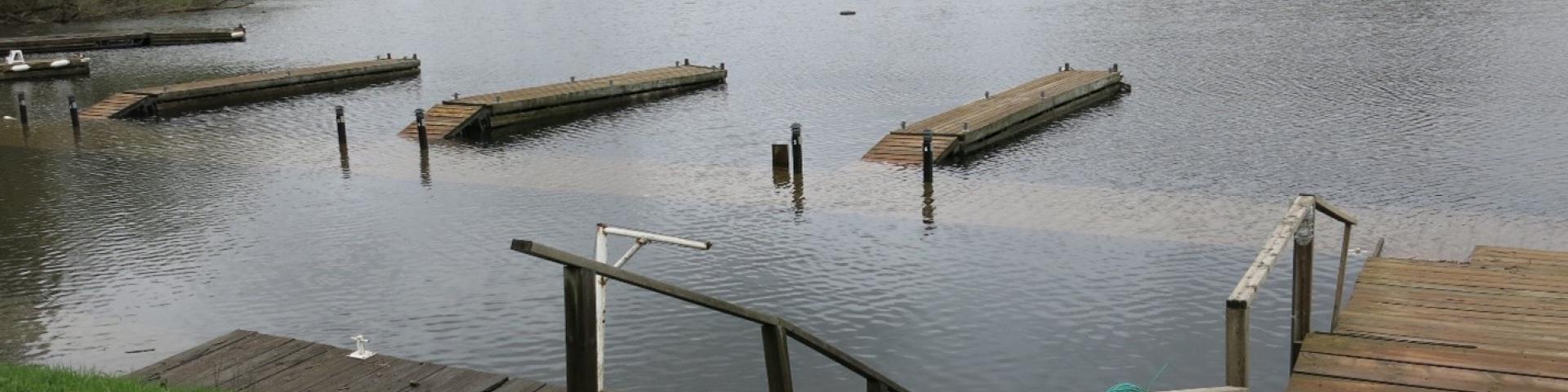 Photo of flooded boardwalk
