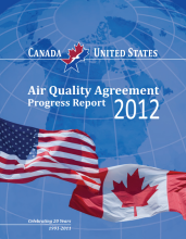 Cover of the 2012 Air Quality Progress Report